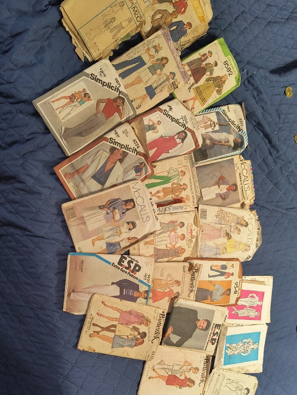 Vintage Sewing Pattern Lot Of 22 Patterns From 1970s And 1980s